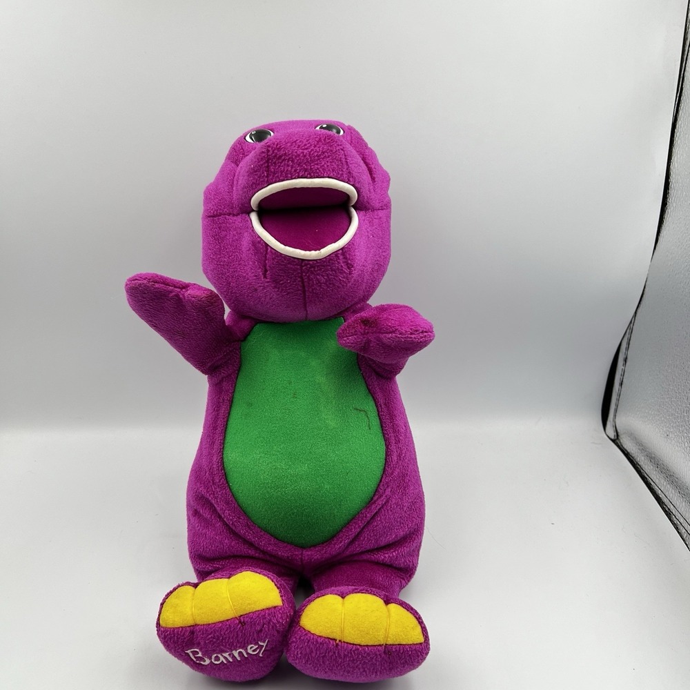 Vintage Fisher Price Mattel Barney 2001 Interactiveâ Plush Works Talks Lights Up